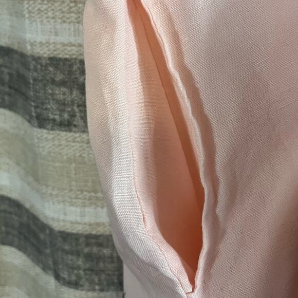 Kaktus‎ Pale Pink Linen Blend Button Front Dress Size Medium - Picture 5 of 10